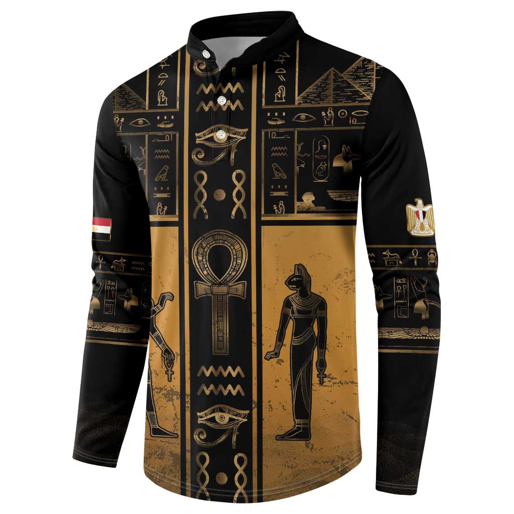 Personalized Egypt Button Sweatshirt Ancient Ankh Luxury