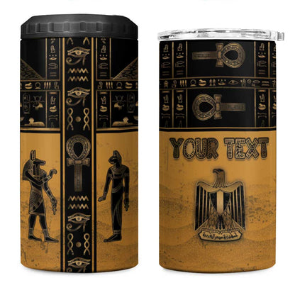 Personalized Egypt 4 in 1 Can Cooler Tumbler Ancient Ankh Luxury - African Pride