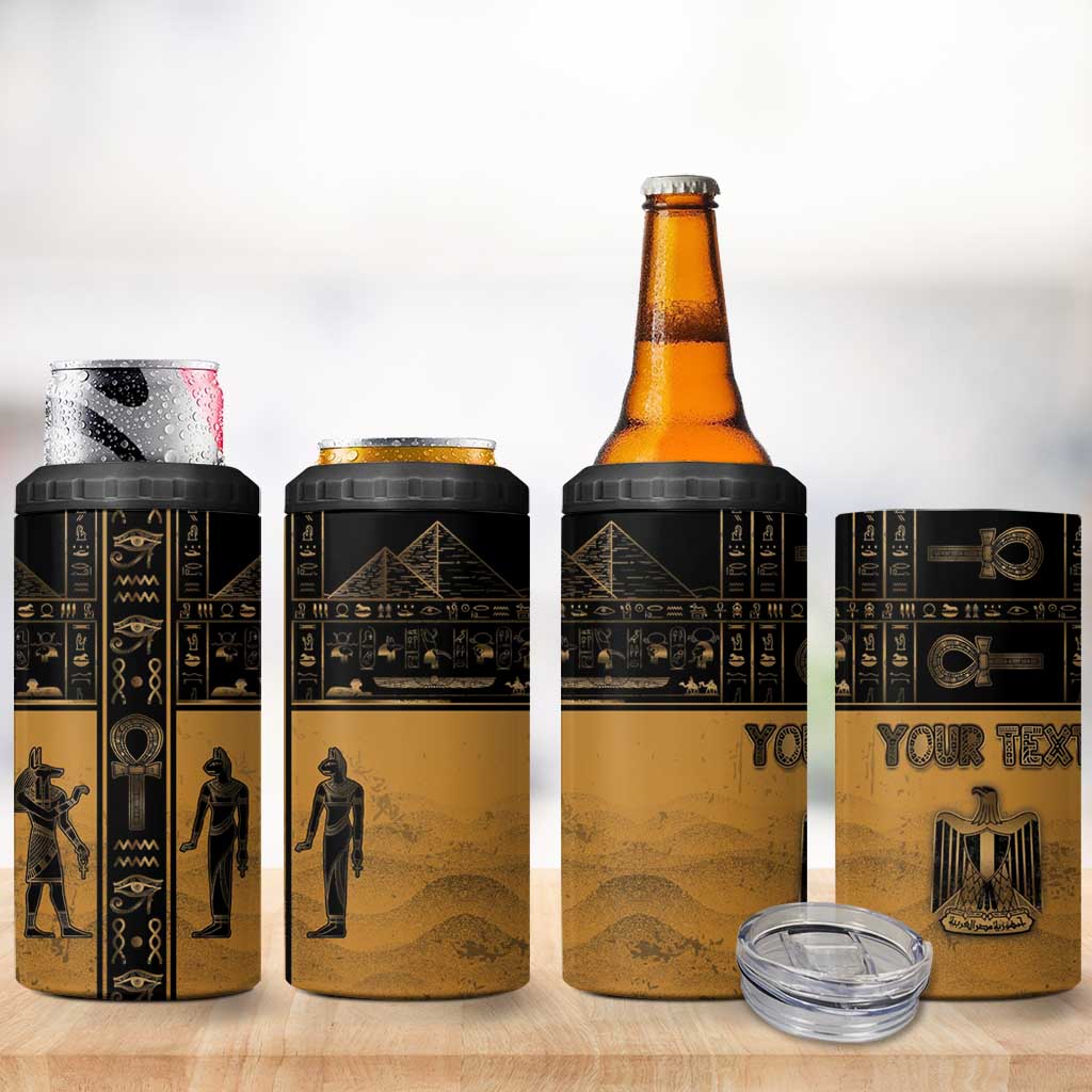 Personalized Egypt 4 in 1 Can Cooler Tumbler Ancient Ankh Luxury - African Pride