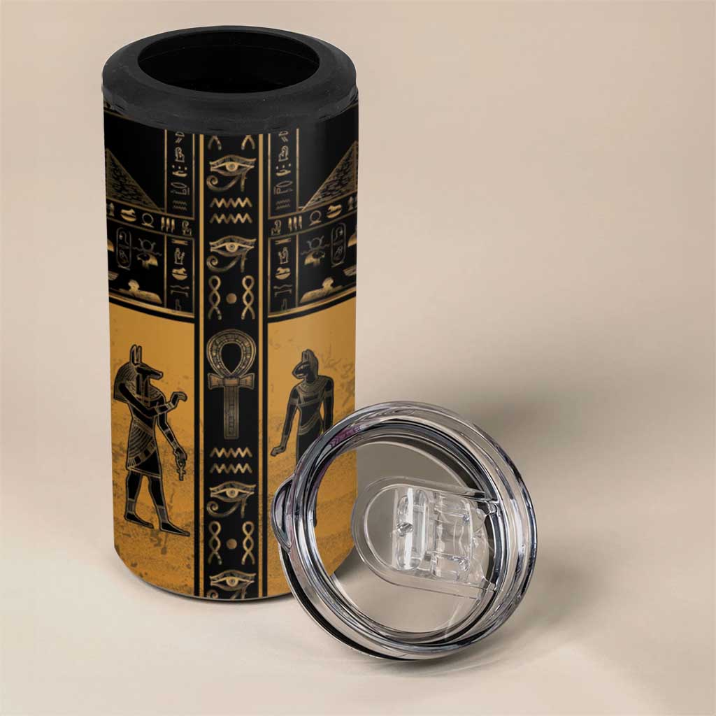 Personalized Egypt 4 in 1 Can Cooler Tumbler Ancient Ankh Luxury - African Pride