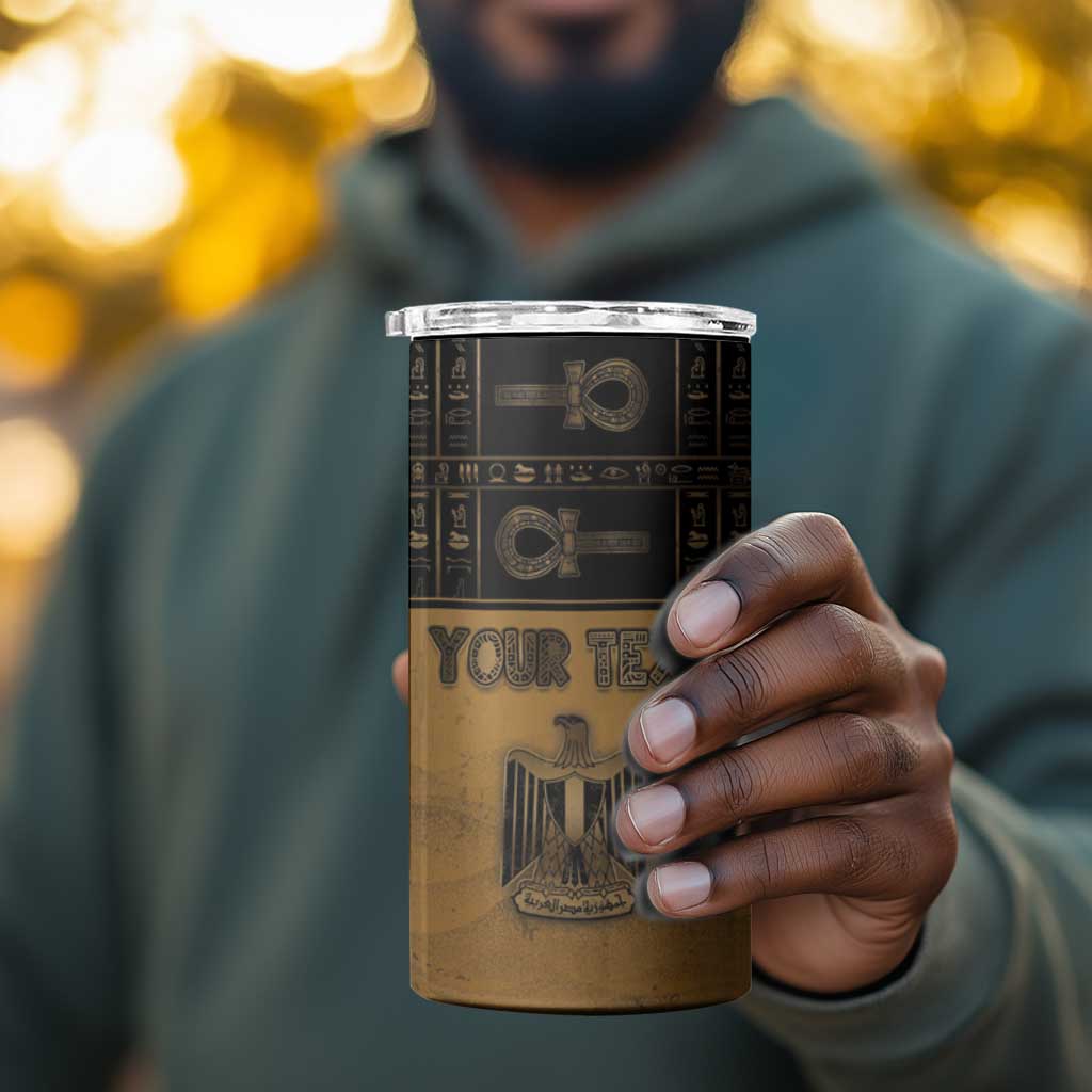 Personalized Egypt 4 in 1 Can Cooler Tumbler Ancient Ankh Luxury - African Pride