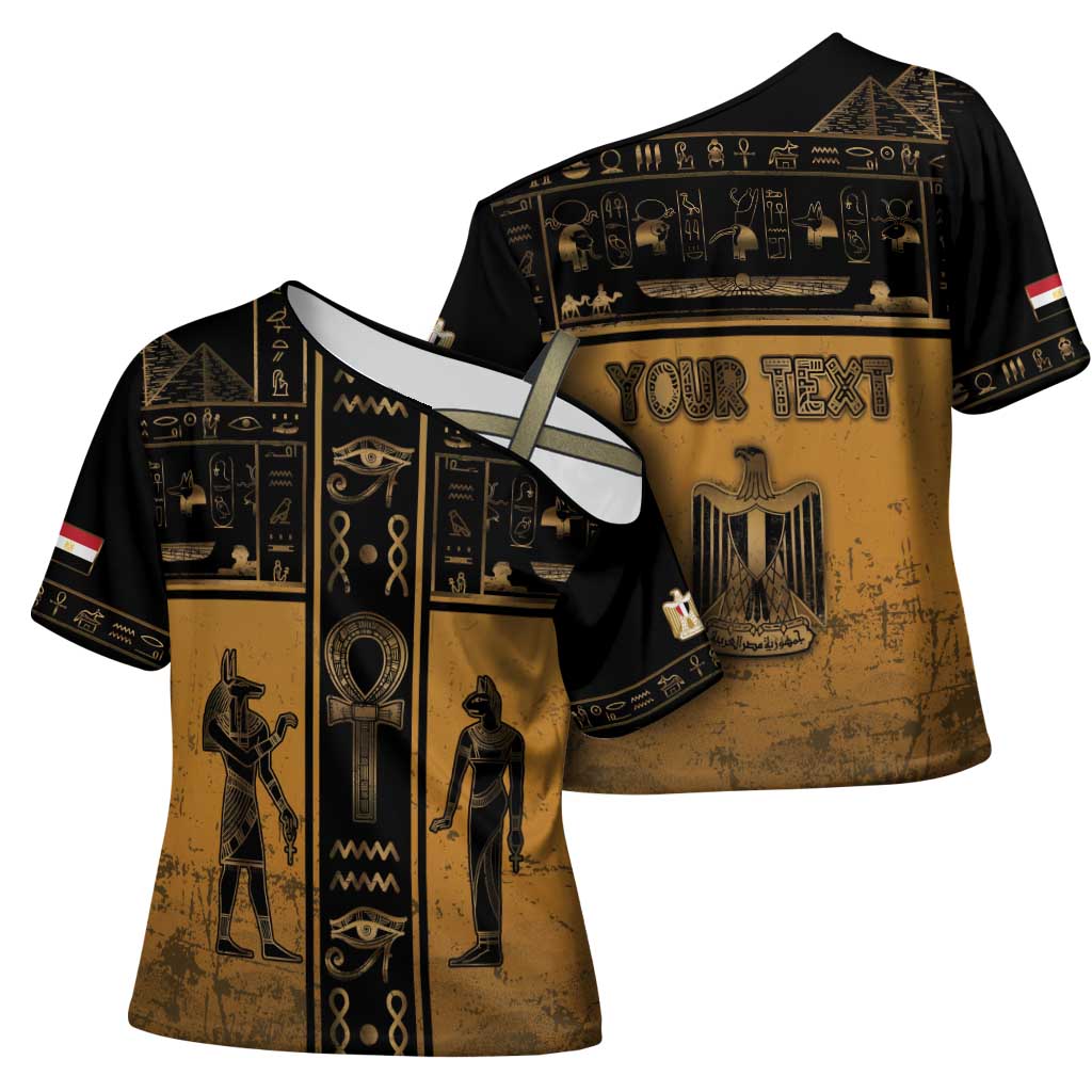 Personalized Egypt Cross Shoulder Shirt Ancient Ankh Luxury - African Pride