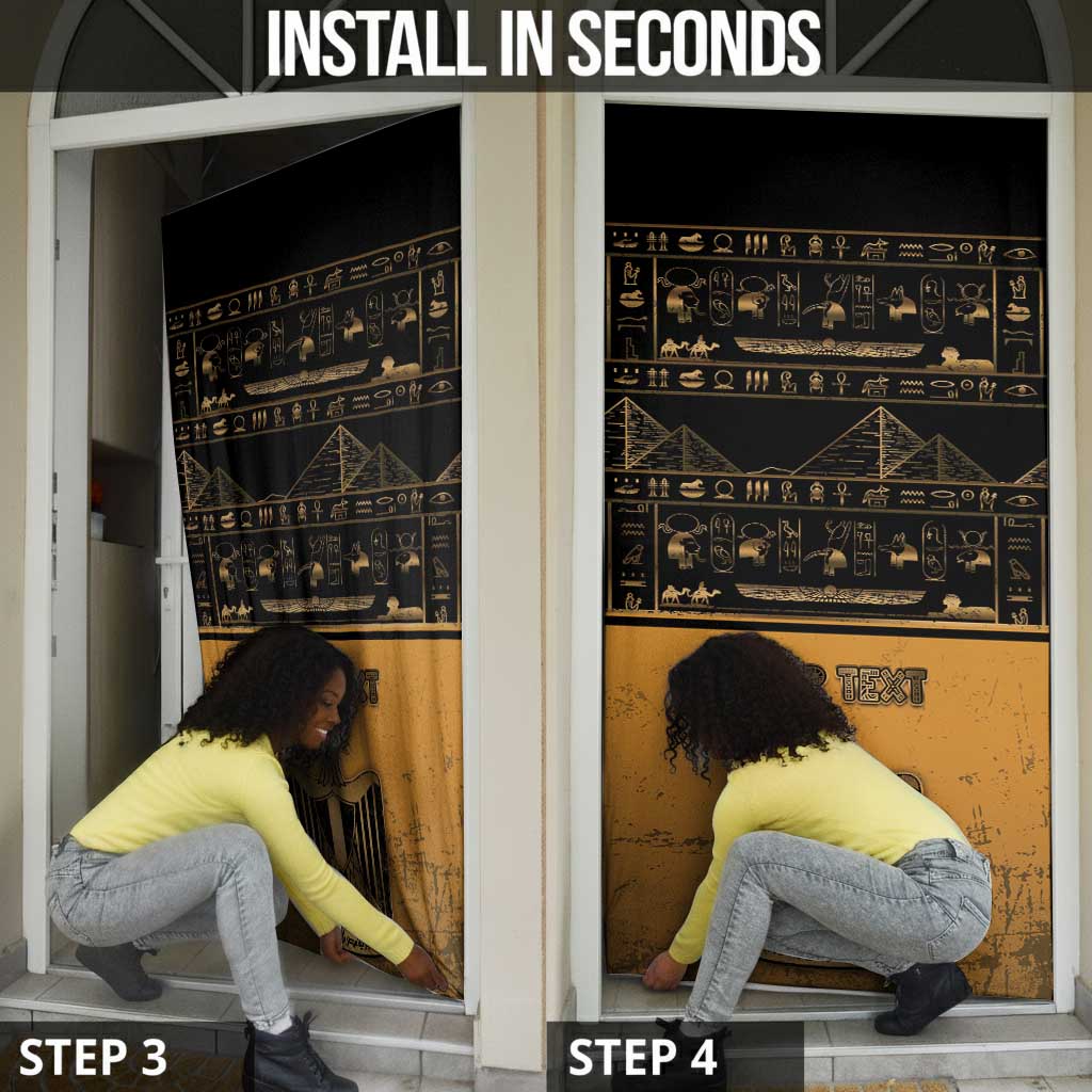Personalized Egypt Door Cover Ancient Ankh Luxury - African Pride