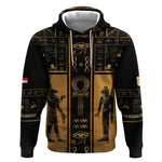 Personalized Egypt Hoodie Ancient Ankh Luxury - African Pride