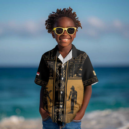 Personalized Egypt Kid Hawaiian Shirt Ancient Ankh Luxury - African Pride