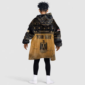 Personalized Egypt Kid Wearable Blanket Hoodie Ancient Ankh Luxury - African Pride