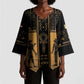Personalized Egypt Kimono Sleeve Blouse Ancient Ankh Luxury - African Pride