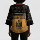 Personalized Egypt Kimono Sleeve Blouse Ancient Ankh Luxury - African Pride