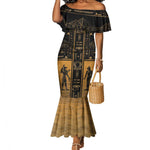 Personalized Egypt Mermaid Dress Ancient Ankh Luxury - African Pride