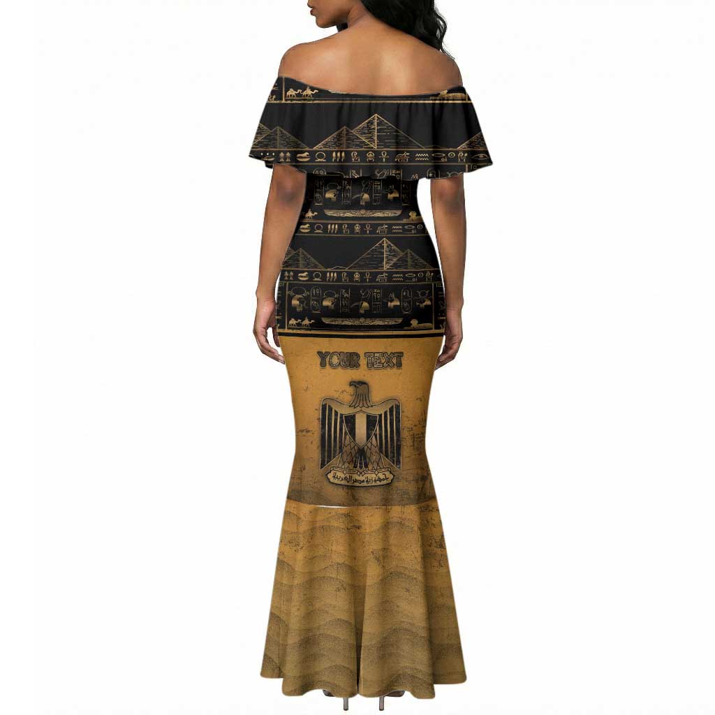 Personalized Egypt Mermaid Dress Ancient Ankh Luxury - African Pride
