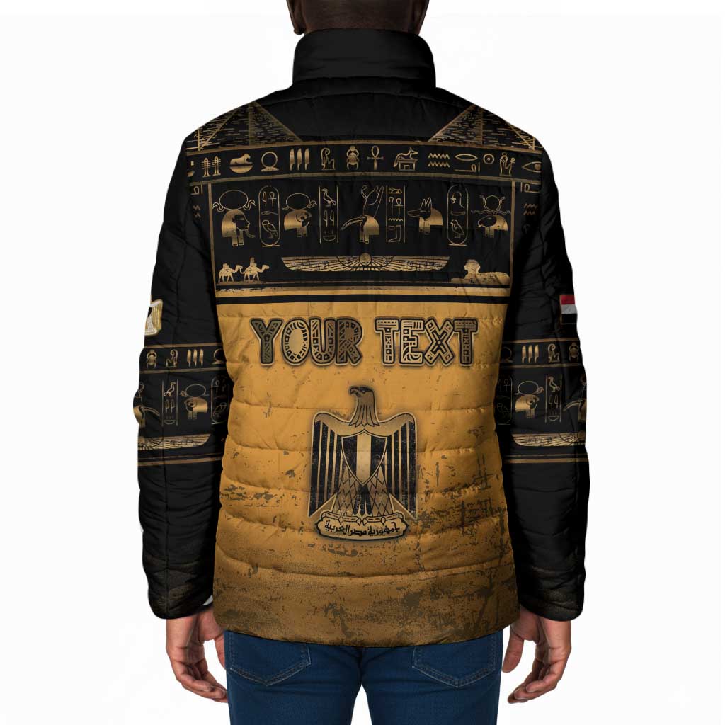 Personalized Egypt Padded Jacket Ancient Ankh Luxury - African Pride