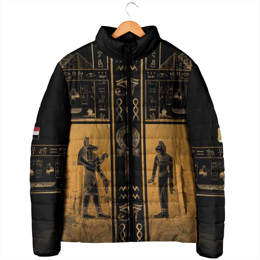 Personalized Egypt Padded Jacket Ancient Ankh Luxury - African Pride