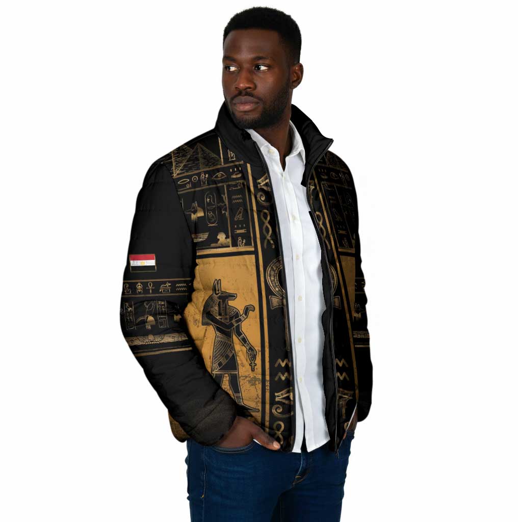 Personalized Egypt Padded Jacket Ancient Ankh Luxury - African Pride