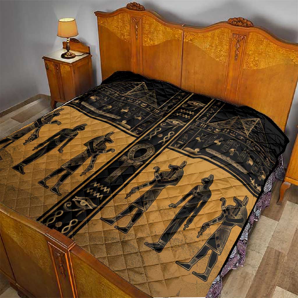 Egypt Quilt Ancient Ankh Luxury - African Pride