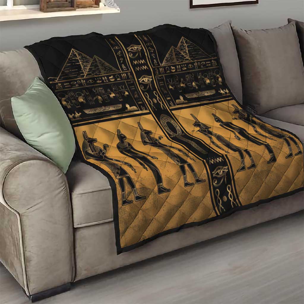 Egypt Quilt Ancient Ankh Luxury - African Pride