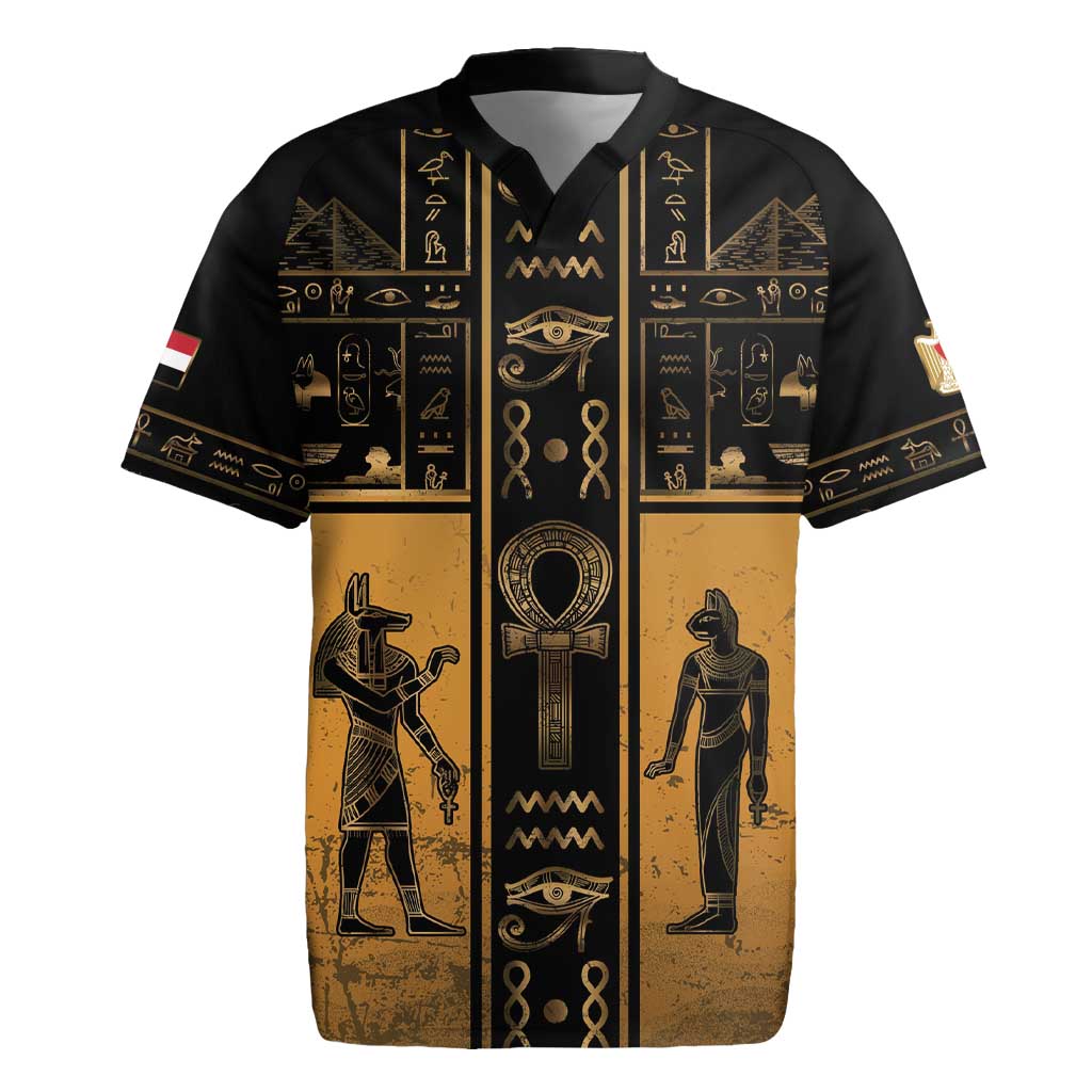 Personalized Egypt Rugby Jersey Ancient Ankh Luxury - African Pride