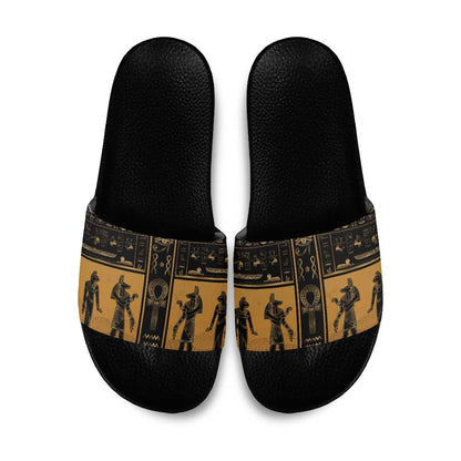 Egypt Slide Sandals Ancient Ankh Luxury - African Pride