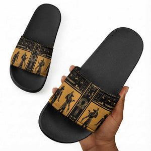 Egypt Slide Sandals Ancient Ankh Luxury - African Pride