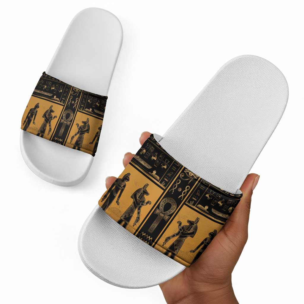 Egypt Slide Sandals Ancient Ankh Luxury - African Pride