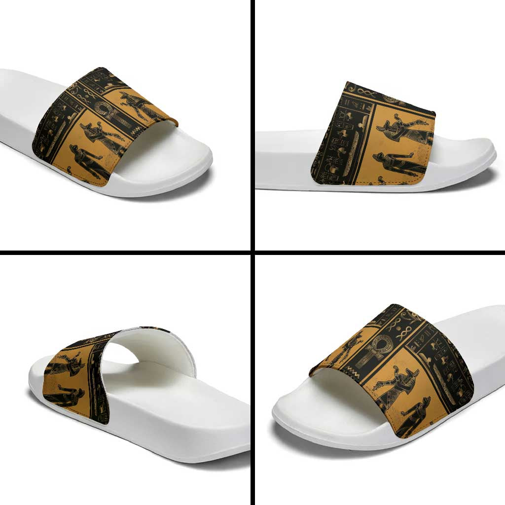 Egypt Slide Sandals Ancient Ankh Luxury - African Pride