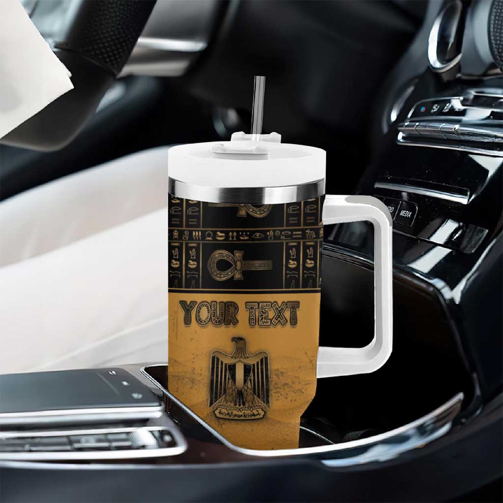 Personalized Egypt Tumbler With Handle Ancient Ankh Luxury - African Pride