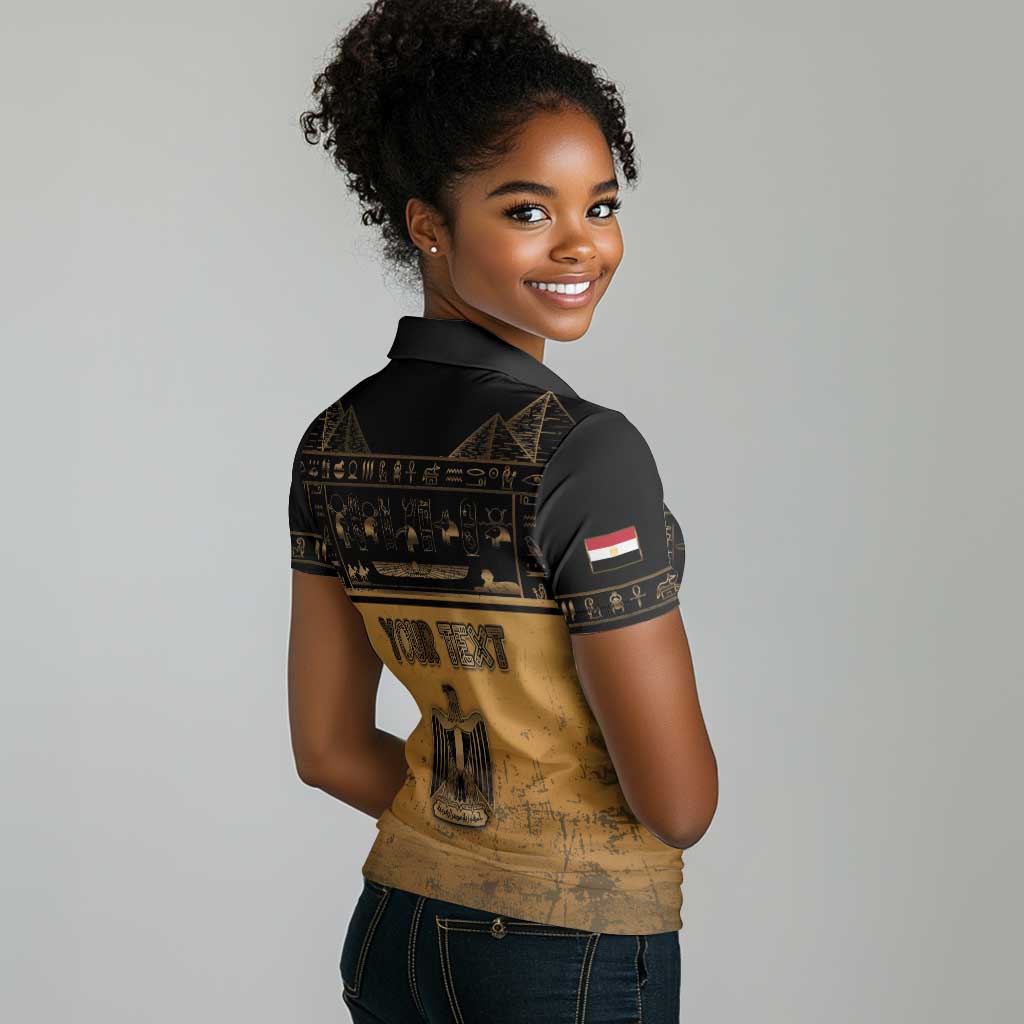 Personalized Egypt Women Polo Shirt Ancient Ankh Luxury - African Pride