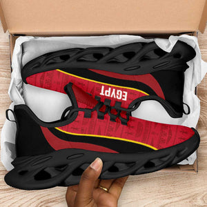 Egypt 2026 Football Clunky Sneakers Go Pharaohs Egyptian Pattern Curve Stylized - African Pride