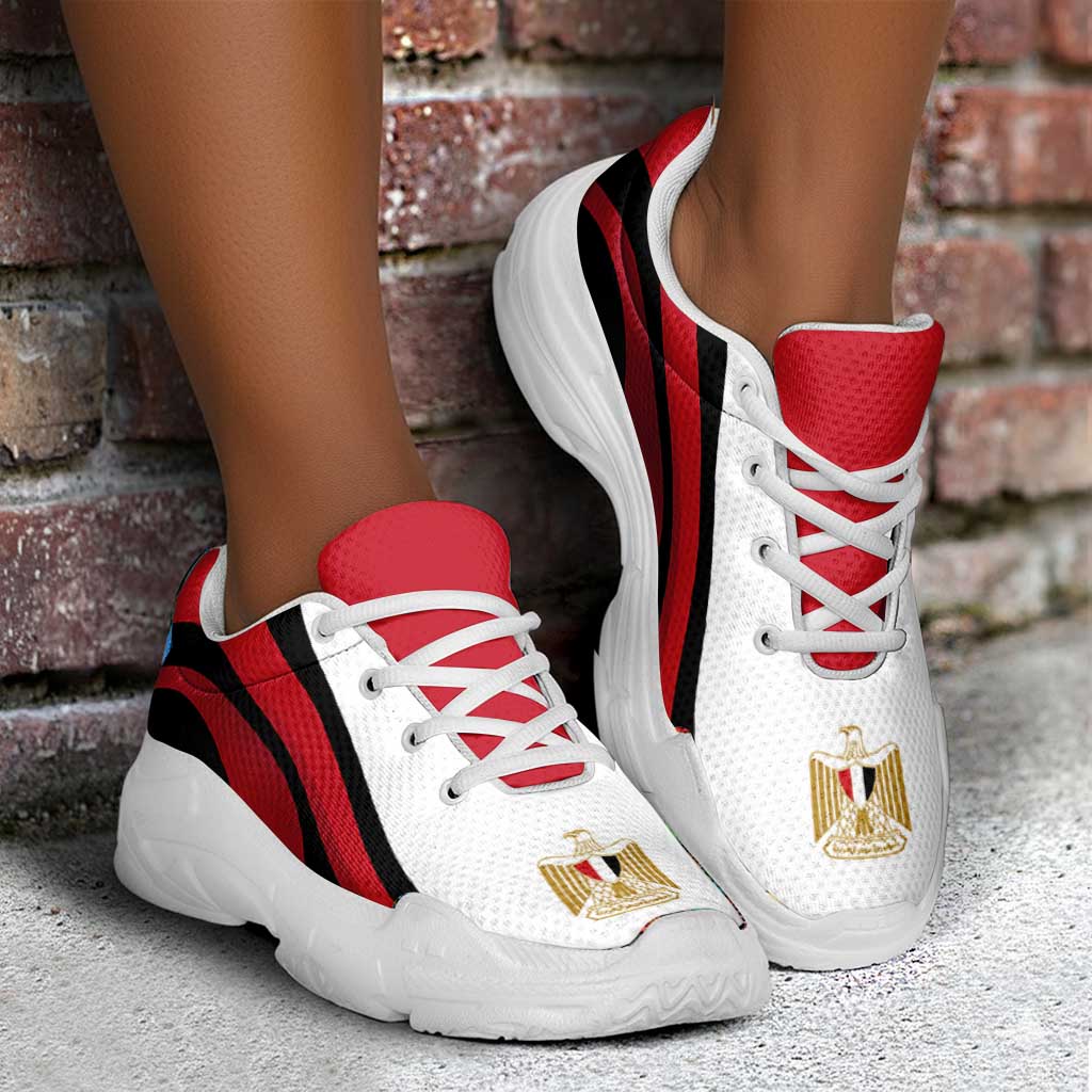 Egypt Football Chunky Sneakers Flag-Inspired Curve Style