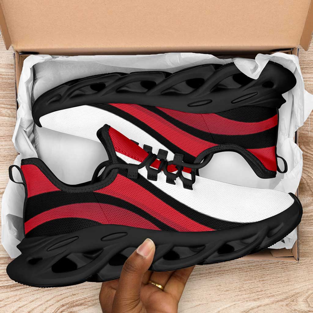 Egypt Football Clunky Sneakers Flag-Inspired Curve Style