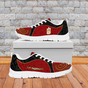 Egypt Football Sneakers Tribal Eagle With Ancient Egyptian Patterns