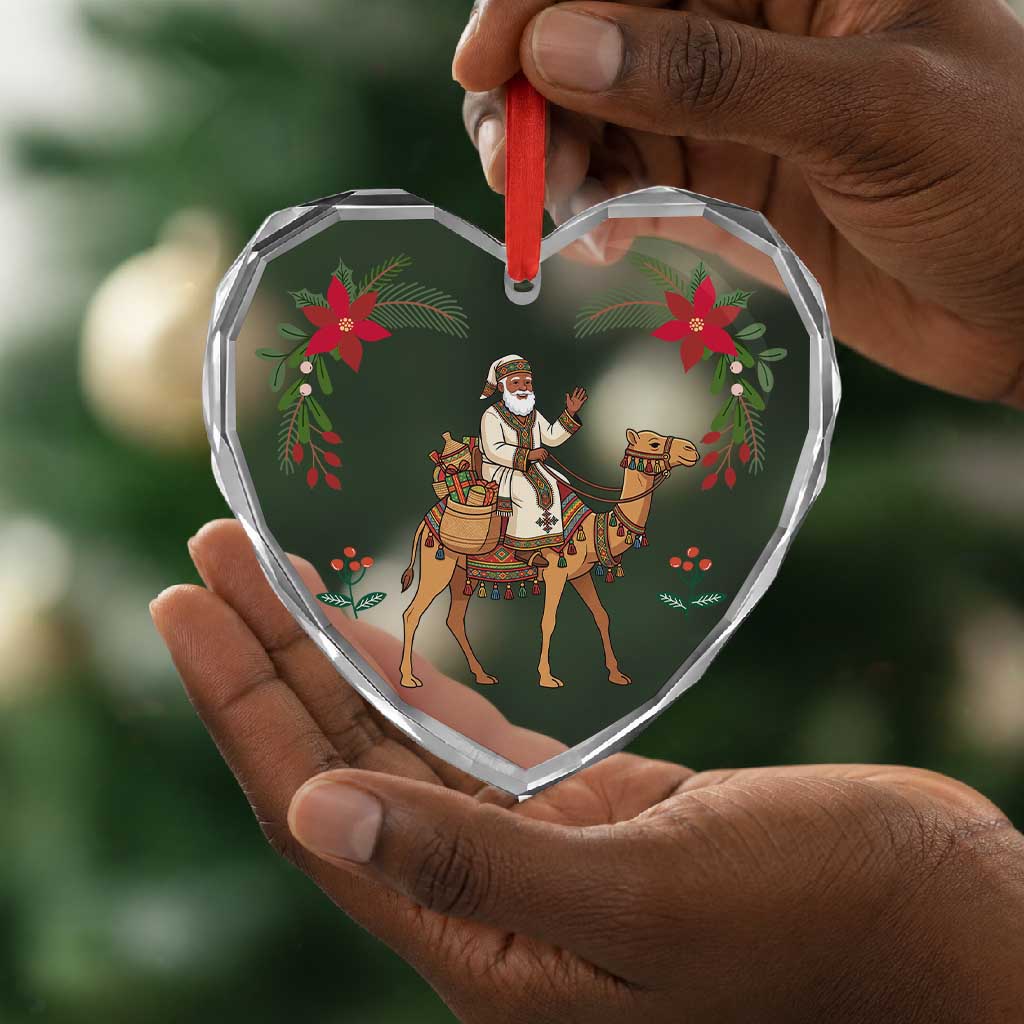 Eritrea Christmas Glass Ornament Santa Camel