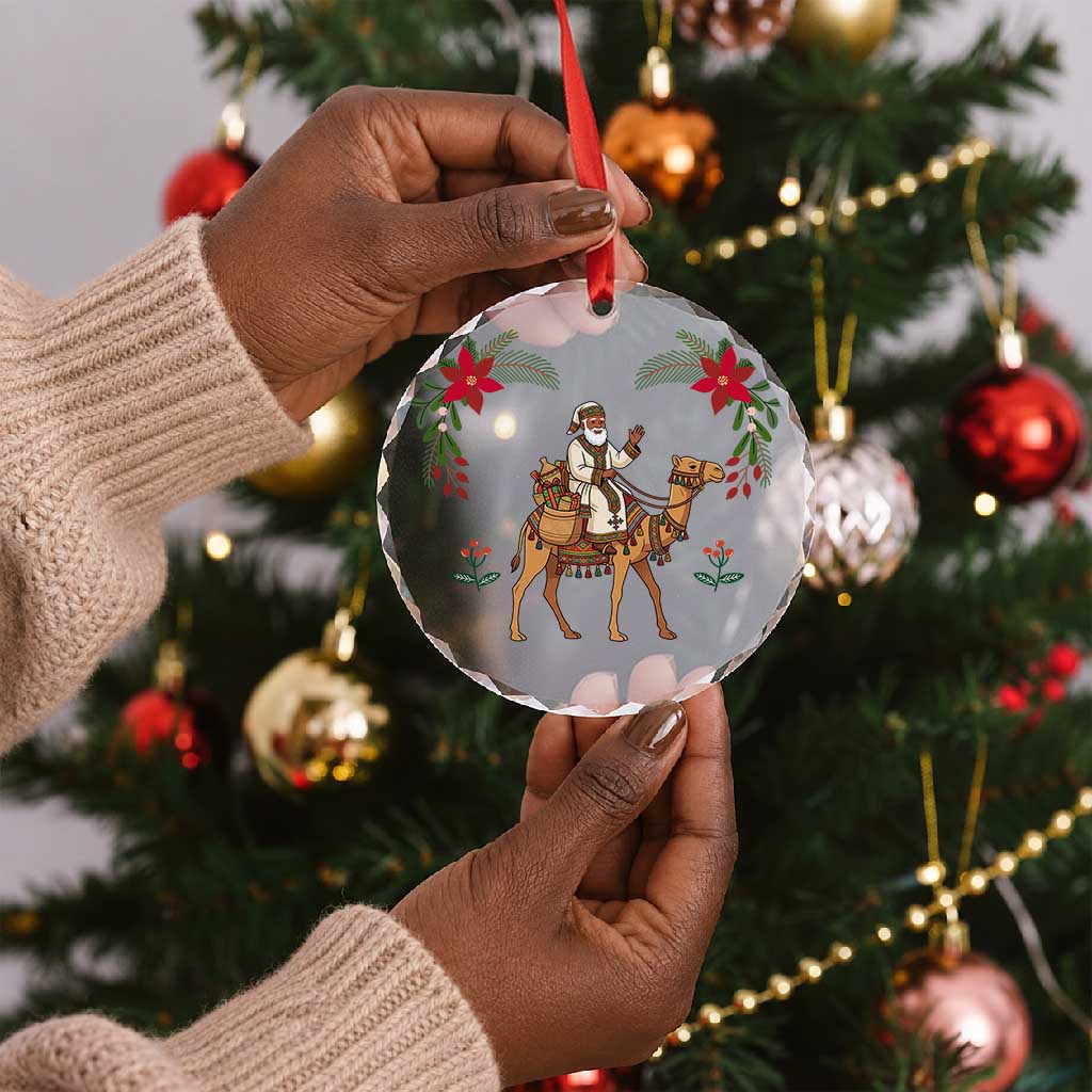 Eritrea Christmas Glass Ornament Santa Camel