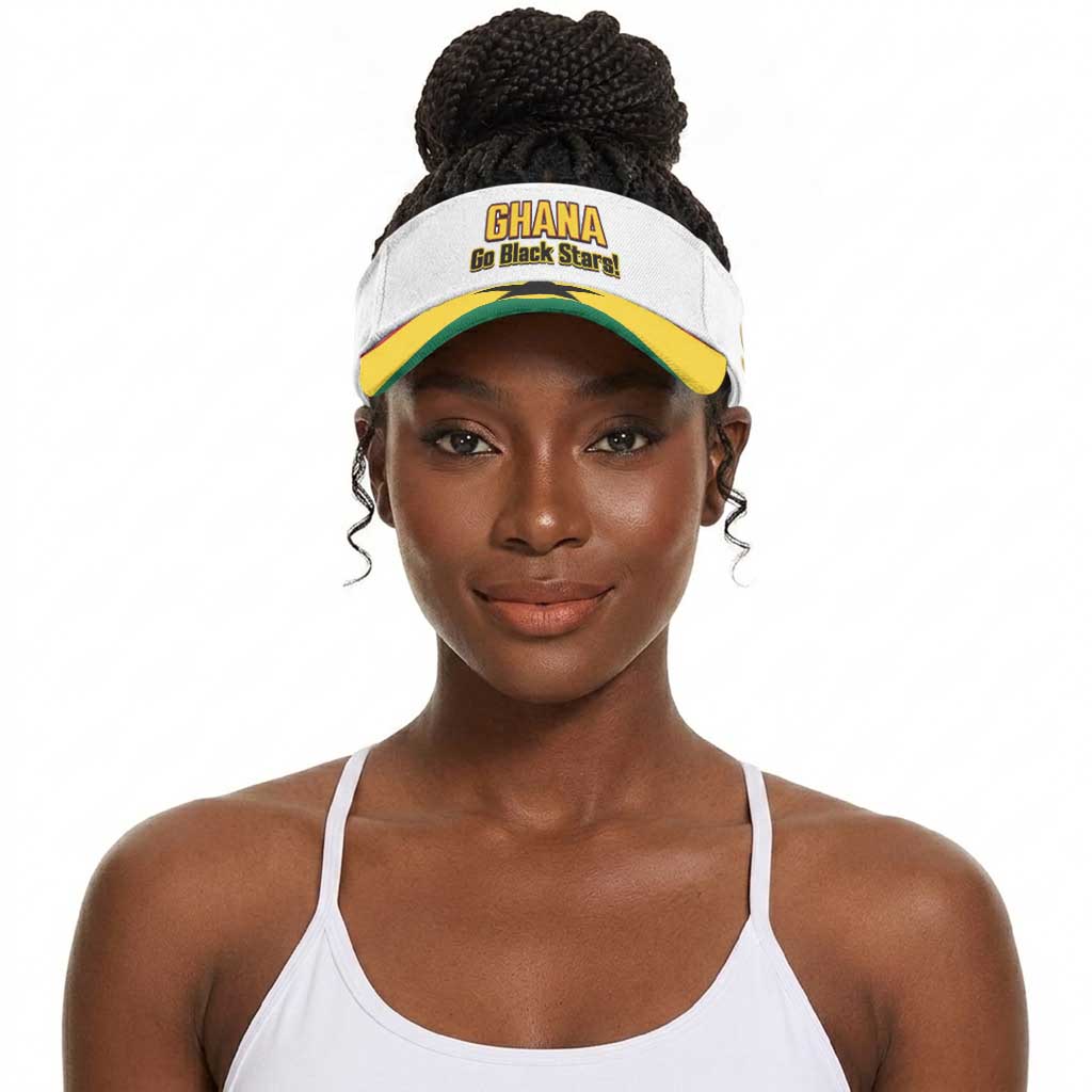 Ghana 2026 Football Sun Visor Cap Go Black Stars