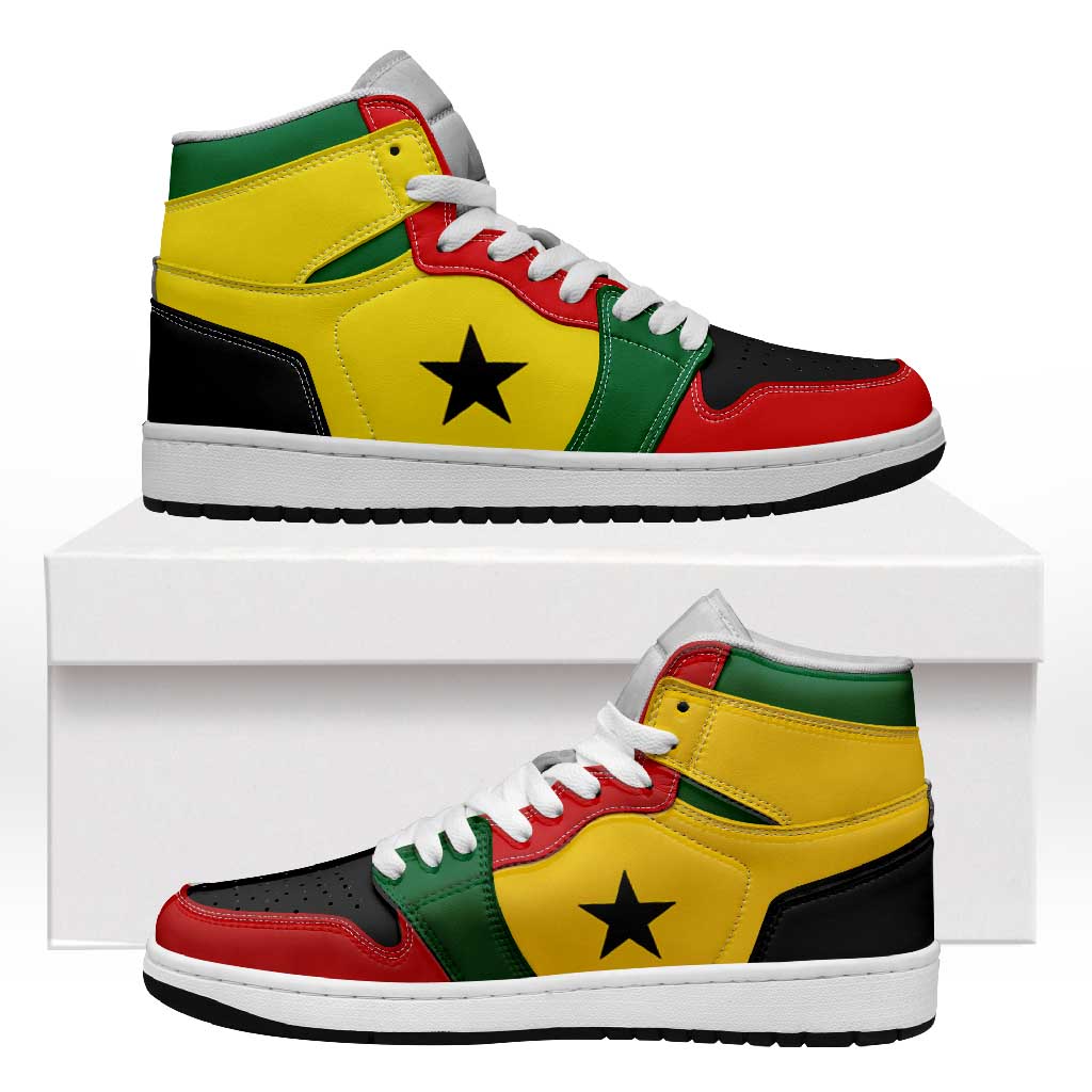Ghana High Sneakers AJ1 Classic National Flag Style - African Pride