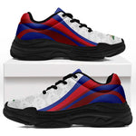 Haiti Football Chunky Sneakers Flag-Inspired Curve Style