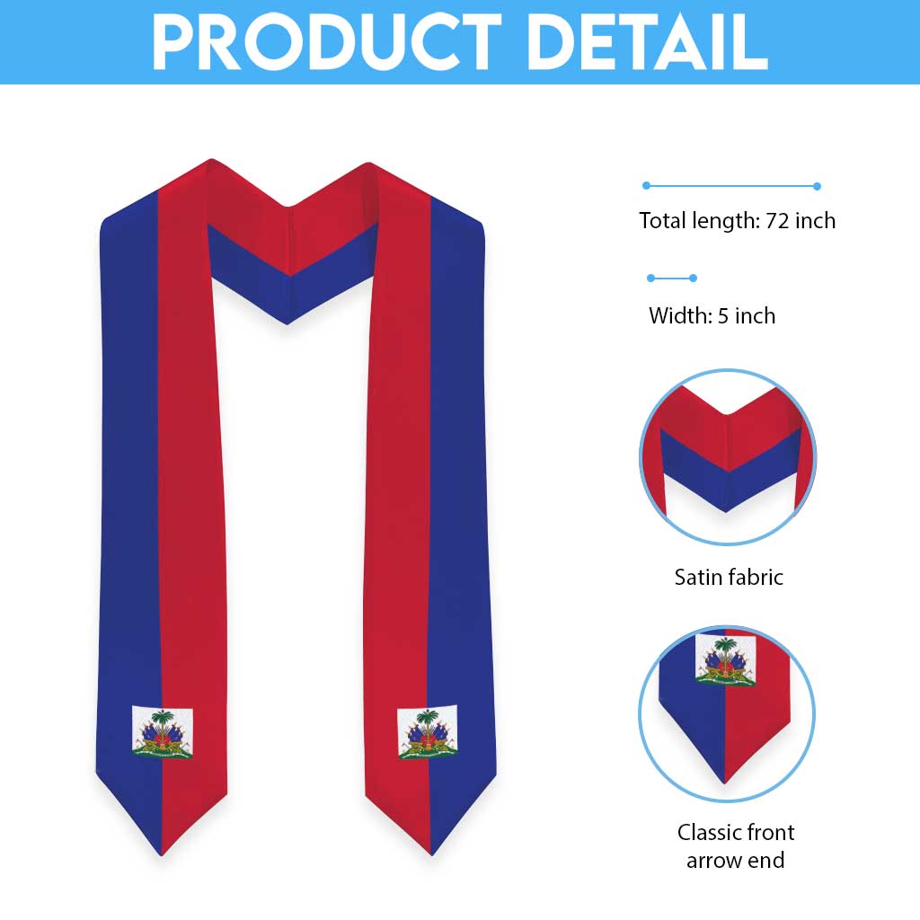 Haiti Graduation Stole Flag Style