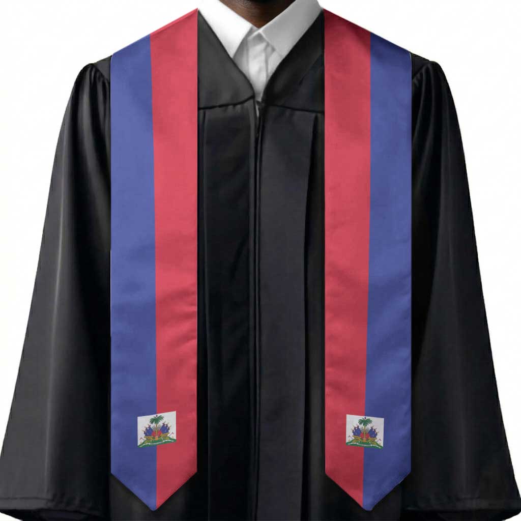 Haiti Graduation Stole Flag Style