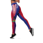 Haiti Leggings Ayiti Neg Maron With Dashiki Royal - African Pride