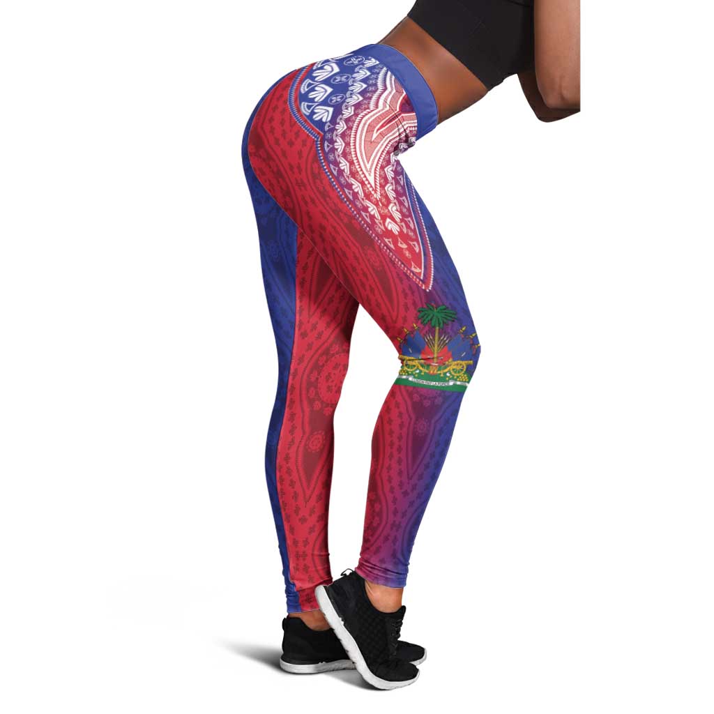 Haiti Leggings Ayiti Neg Maron With Dashiki Royal - African Pride