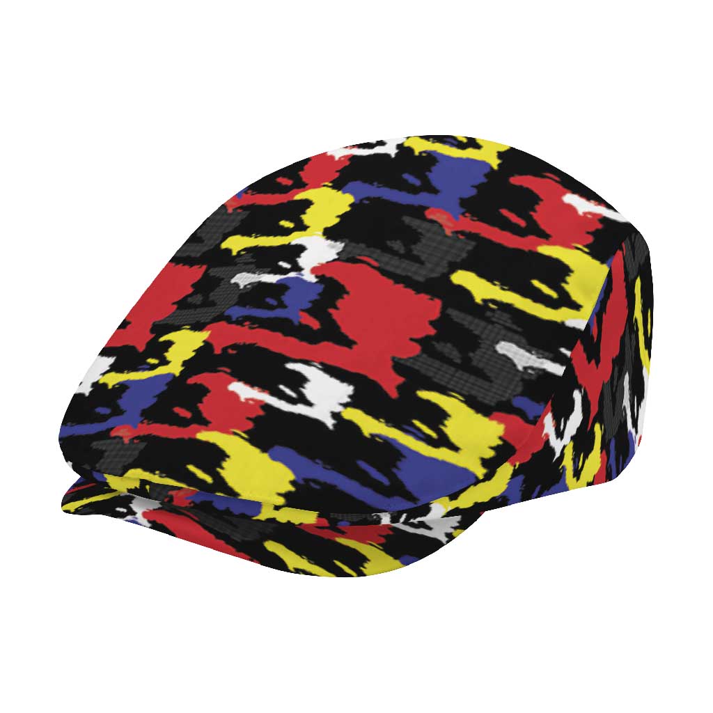 Haiti Map Camouflage Colorful Jeff Hat - African Pride
