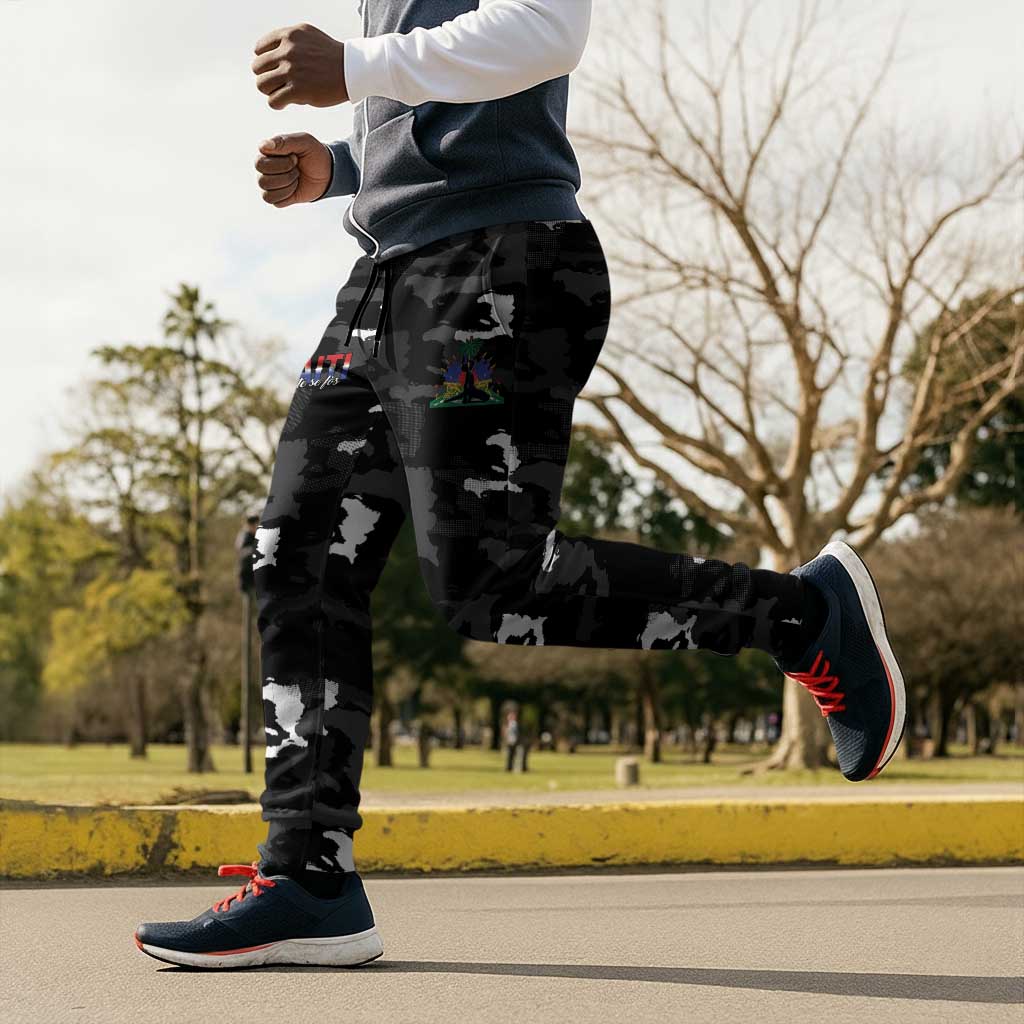 Haiti Map Camouflage Jogger Pants Unique Style - African Pride