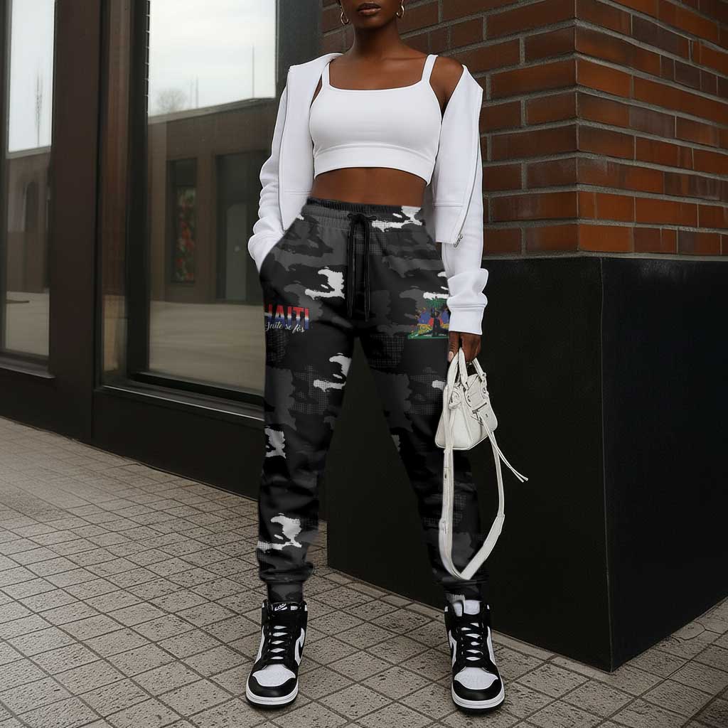 Haiti Map Camouflage Jogger Pants Unique Style - African Pride