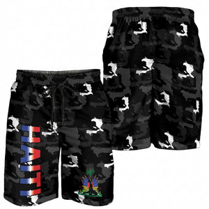 Haiti Map Camouflage Shorts for Men Unique Style - African Pride
