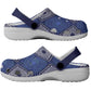 Indigo Diamond African Ankara Pattern Clogs Shoes