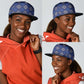 Indigo Diamond African Ankara Pattern Snapback Cap