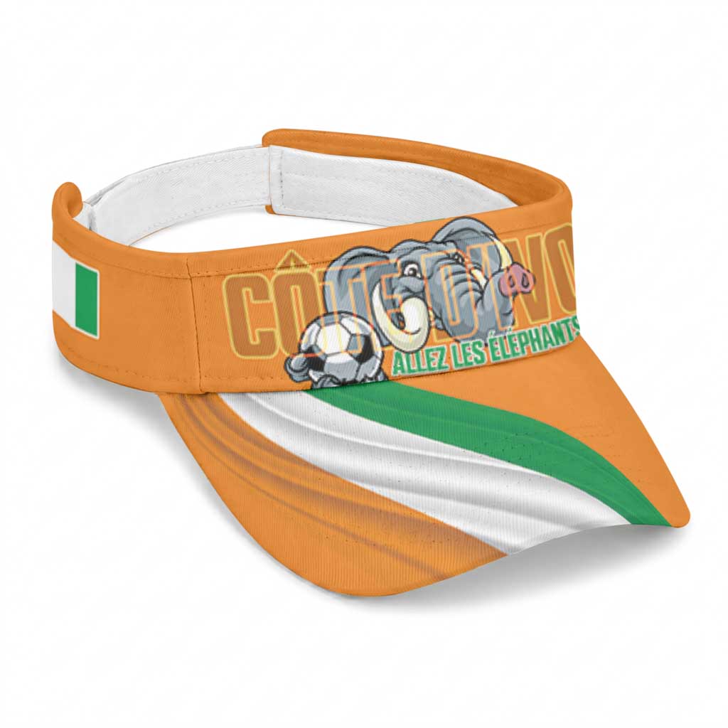 Ivory Coast 2026 Football Sun Visor Cap Allez Les Elephants