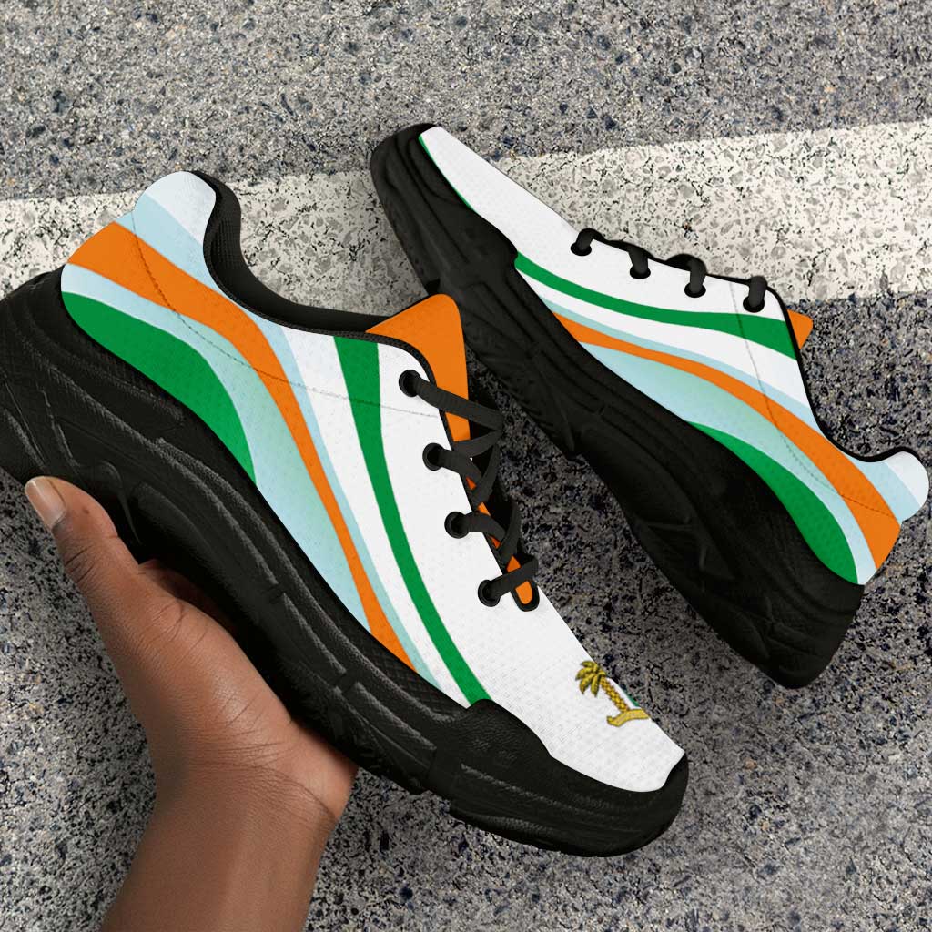 Ivory Coast Football Chunky Sneakers Flag-Inspired Curve Style