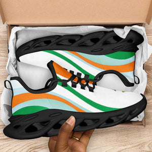 Ivory Coast Football Clunky Sneakers Flag-Inspired Curve Style