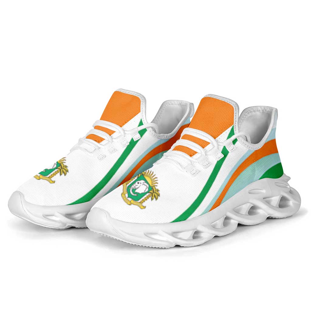 Ivory Coast Football Clunky Sneakers Flag-Inspired Curve Style