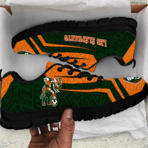 Ivory Coast Football Sneakers Elephant Geometric African Art Style